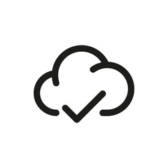 Clouds with check icon, yes icon, cancel icon,accept icon, cloud icon, complete icon, connection icon