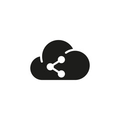 Share files via cloud icon illustration.