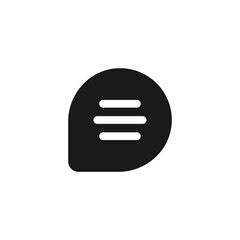 Speech bubble icon. Comment, chat button for UI design.