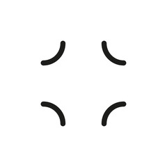 Minimize screen button icon for web and mobile UI design.