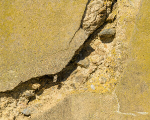 texture of old broken concrete wall