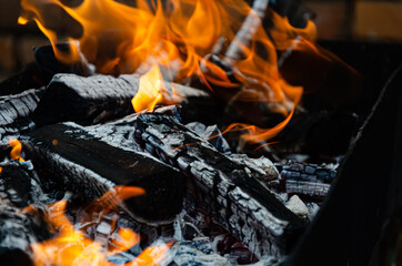 burning bonfire