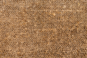 Brown burlap texture. Wicker fabric for background.
