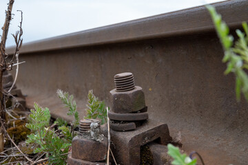 Transportation railroad in the industrial park 