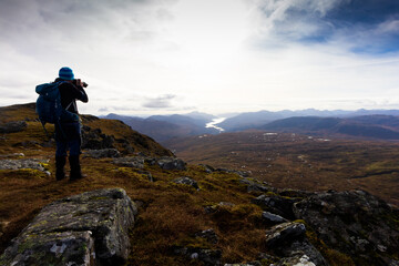  Climber on a Scottish Mountain in winter 