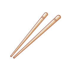 Watercolor asian food sticks japanese. Textured digital art. Print for menu, restaurant, sticker, postcard, textiles, tattoo, stationery, packaging brand