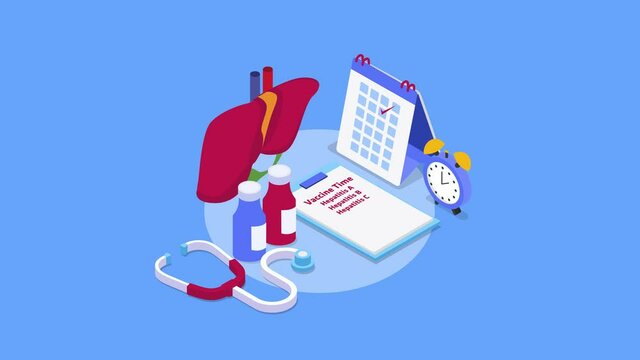 Hepatitis vaccine with clock and calendar
