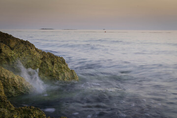 sunset over the croatian sea