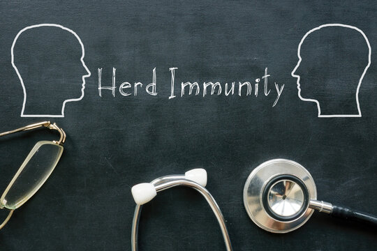 Herd Immunity is shown on the photo using the text