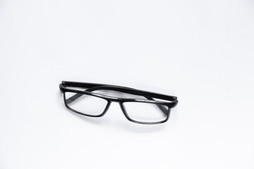 female glasses on isolated close-up