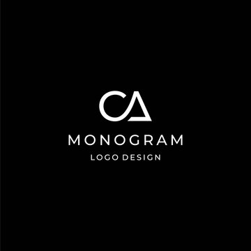 A modern and luxurious logo about the letters C and A designed from one geometric line.
EPS 10, Vector.