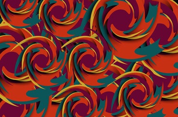 red Floral pattern background