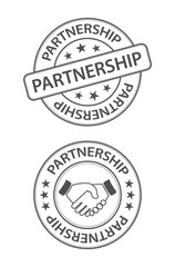 Obraz premium partnership stamp handshake icon