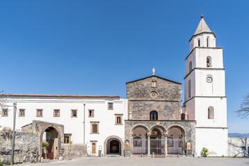 Fototapeta na wymiar Franciscan complex of the Church of Santa Maria del Pozzo in Somma Vesuviana, Naples. Located on area occupied by an ancient medieval church, was founded in 1510 by Queen Giovanna III