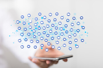 data network 3d digital info