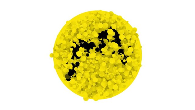 Black Jelly worms candy icon isolated on white background. 4K Video motion graphic animation