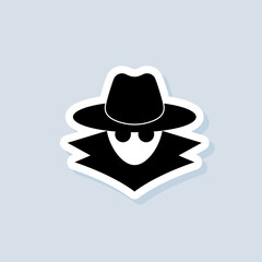 Incognito sticker. Incognito logo. Browse in private. Vector on isolated background. EPS 10