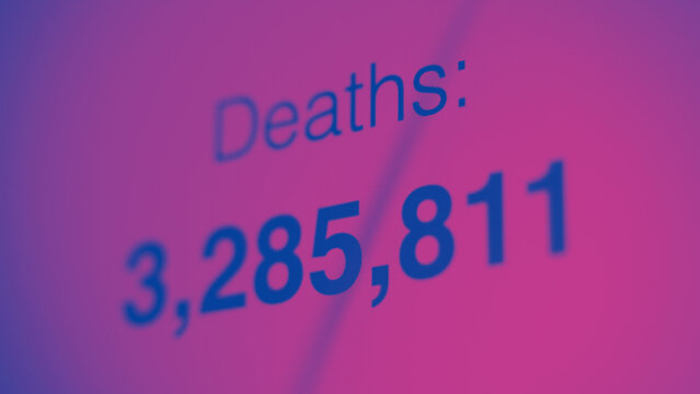 Coronavirus pandemic statistics on screen. Number of Covid 19 cases rising. Map data showing increasing numbers of Corona virus pandemic infected cases. international statistics. Health care concept.