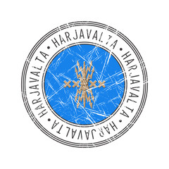 Harjavalta city postal rubber stamp