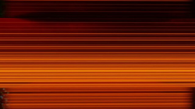 orange glowing stripes on a black background. looped animated background. 3d render