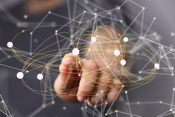 group of people talking in social network.