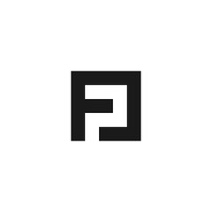 FP letter logo design