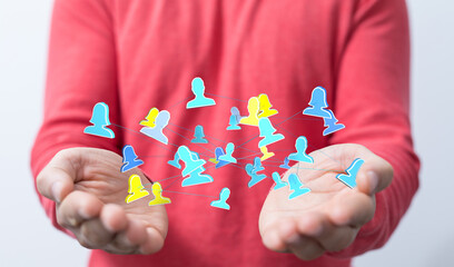 Unity group and teamwork concept remote