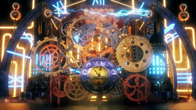 The Time Machine - Loop - Fantasy Motion Graphic Animation Background