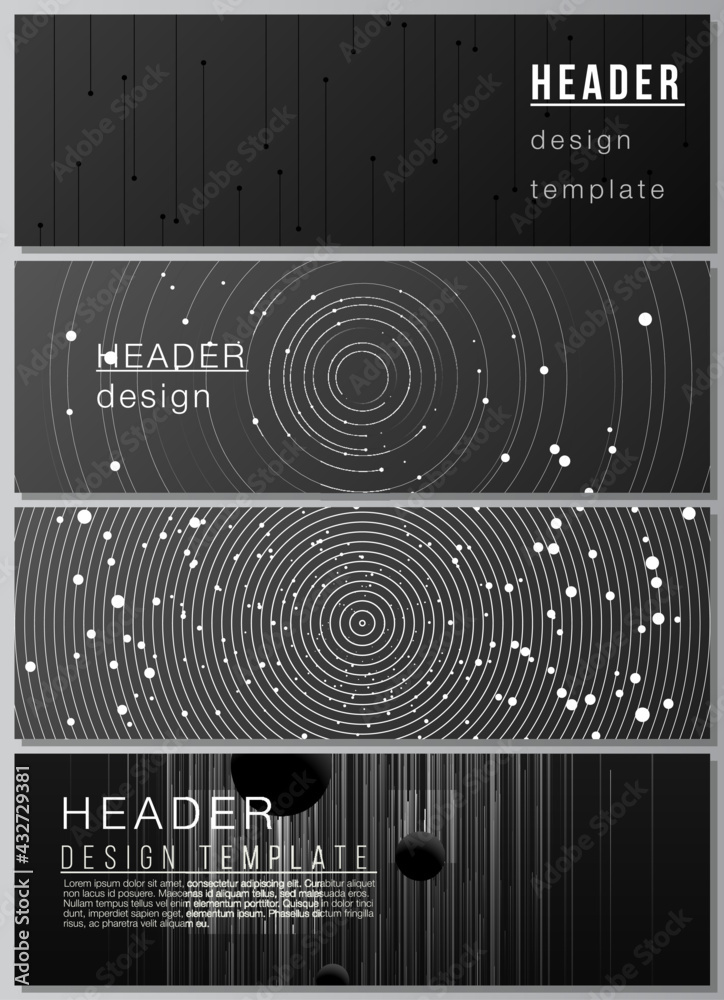 Canvas Prints vector layout of headers, banner design templates for website footer design, horizontal flyer, websi