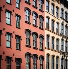 Fototapeta na wymiar New York City apartment buildings 