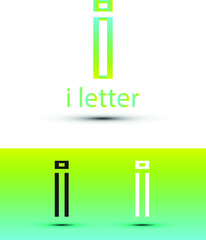 abstract i letter logo design