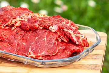 raw meat rady to grilling - obrazy, fototapety, plakaty