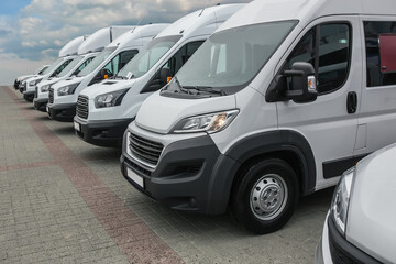 minibuses and vans outside - 432733313