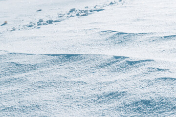 Sharp edges of snow