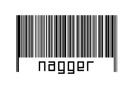 Barcode on white background with inscription nagger below