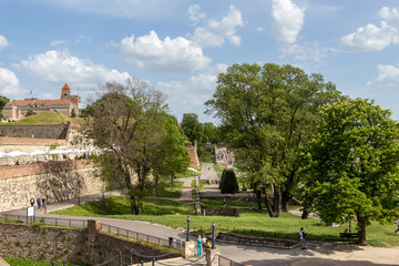 Belgrade, Serbia - May 2, 2021: Kalemegdan fortress in Belgrade, Serbia