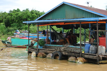 Obraz premium Floating village, Cambodia
