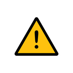 Alert icon. Danger symbol. Flat Vector illustration attention sign with exclamation mark icon. Risk sign.