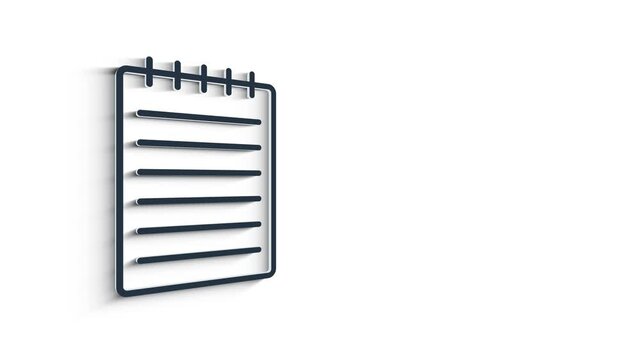 Office icon. Web 3D shadow icon set. Office, great design for any purposes. Motion graphics.