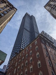 Fototapeta na wymiar Sky & Buildings in Downtown Manhattan, New York City, NY - April 2021