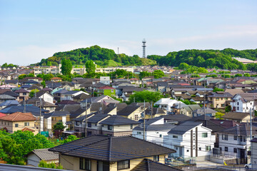  Japan's residential area, suburbs of Tokyo 　日本の住宅地、東京郊外 - obrazy, fototapety, plakaty