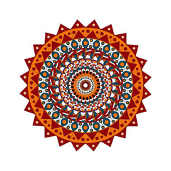 Simple and unique mandala art, used as architectural buildings, clothes, books