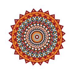 Simple and unique mandala art, used as architectural buildings, clothes, books