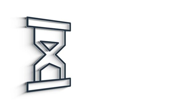 Office icon. Web 3D shadow icon set. Office, great design for any purposes. Motion graphics.