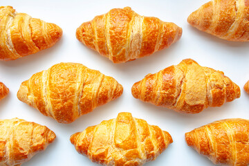 Croissants. Buttery, flaky, viennoiserie pastry of Austrian origin, but mostly associated with France.