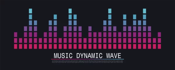 Fotobehang Sound Wave Symbol of Equaliser. Music soundwave design. Vector illustration. © Vadym