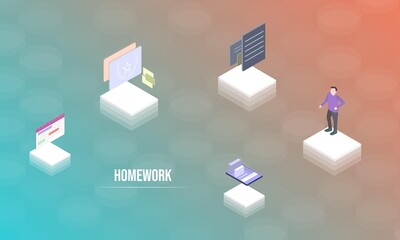 Homework concept on abstract design