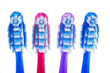 toothbrushes on a white background