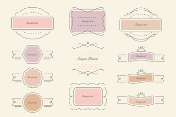 シンプルなあしらいデザインのフレーム枠