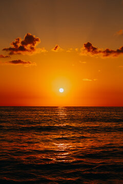 sunset on the sea